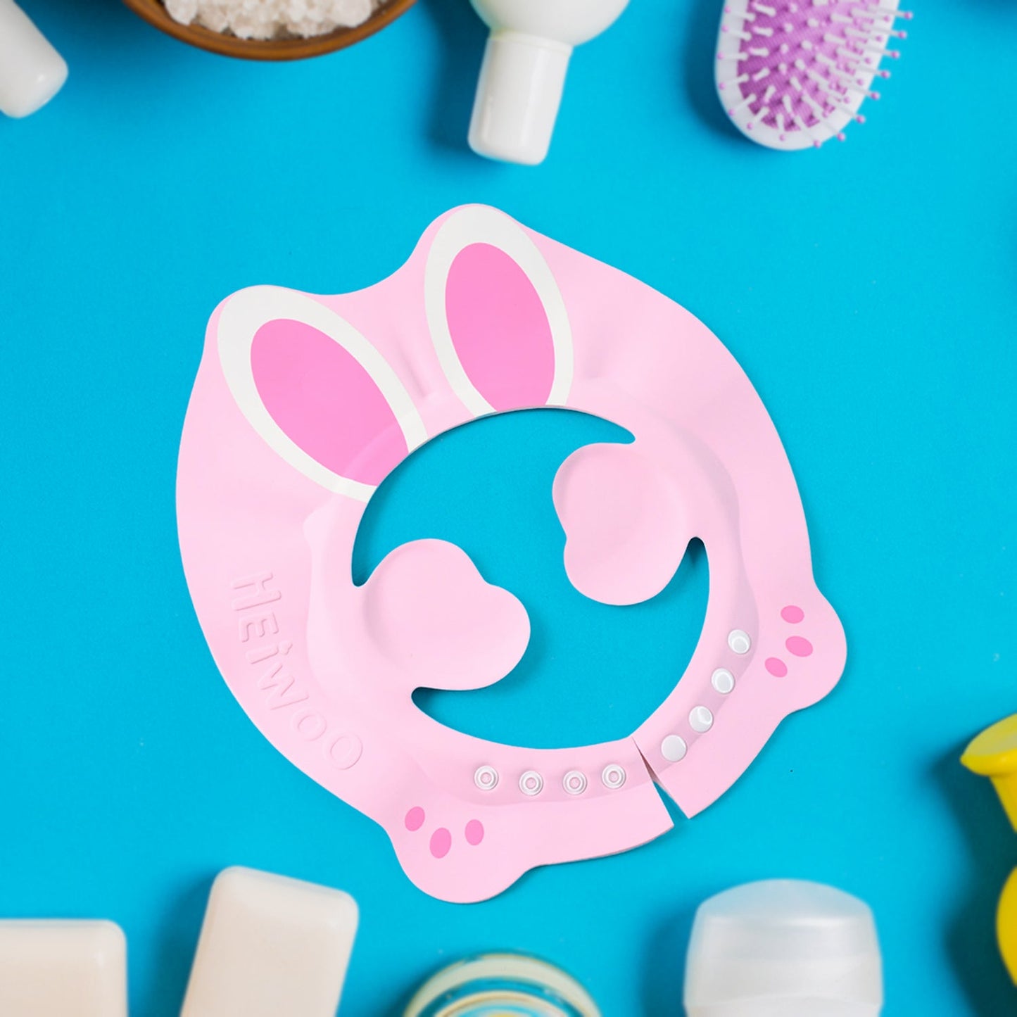 Adjustable Bunny Ear Baby Shower Cap (1 Pc)