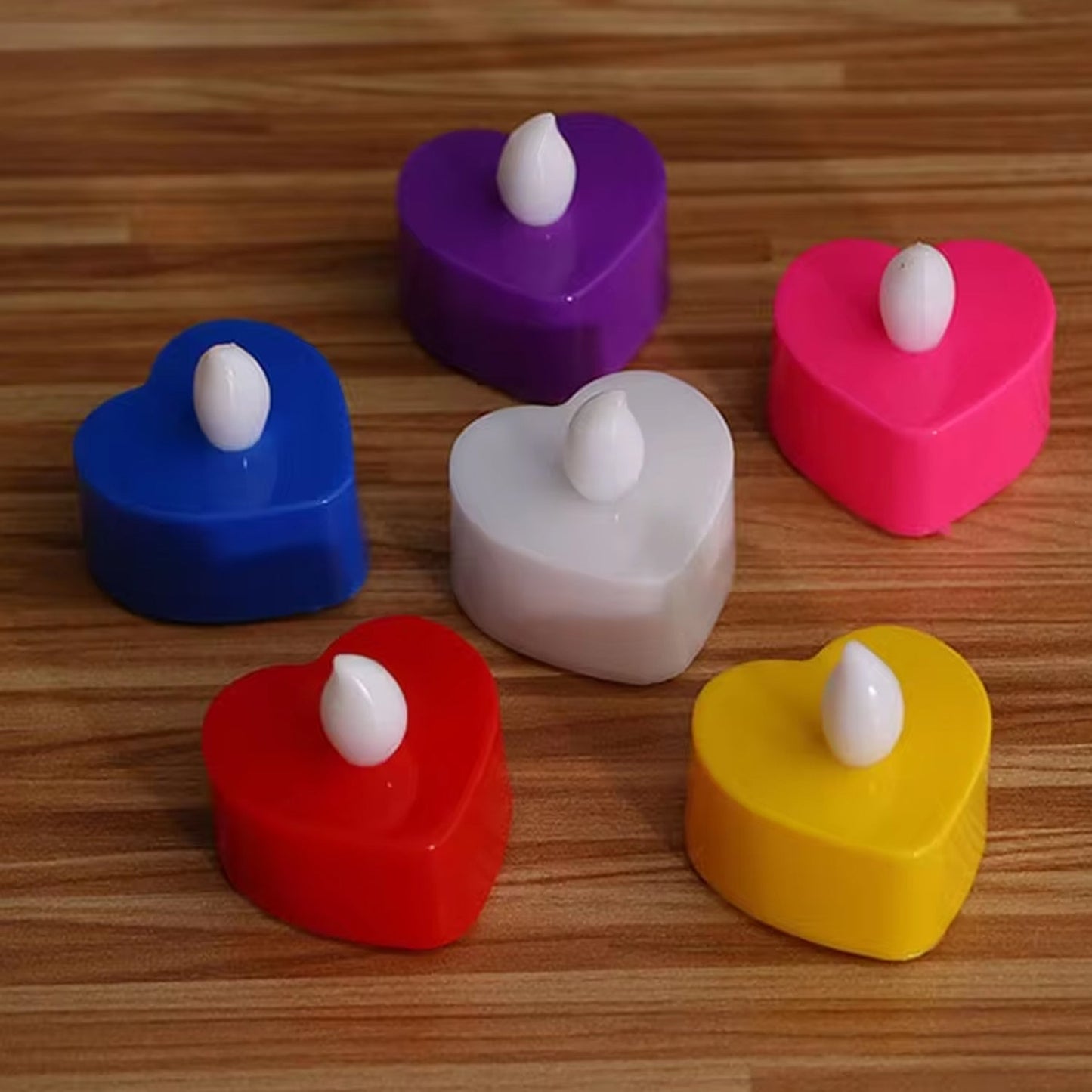 LED Tealights, Smokeless Plastic Decorative Candles, Diwali  (Pack Of 6 / Multicolor)