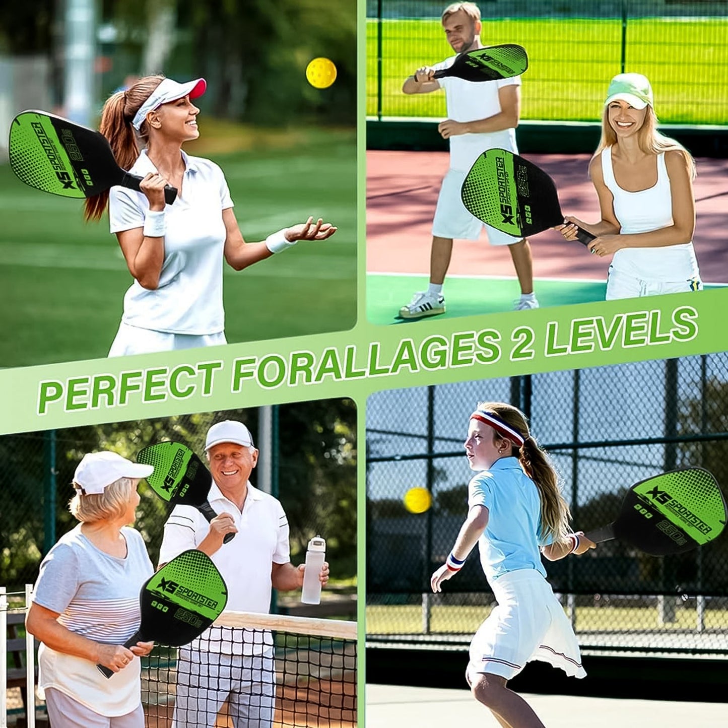 Knx Professional Outdoor Pickleball Paddle and Ball (1 Set)