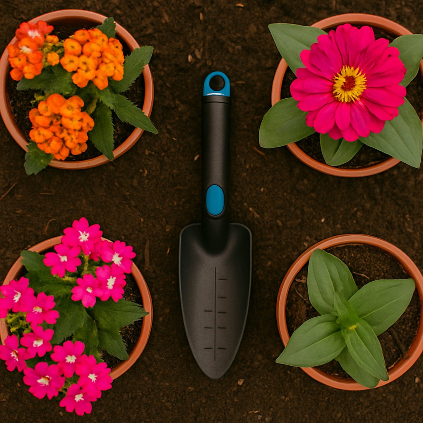 Plastic Heavy Duty Garden Hand Trowel with Measurement Marks (1 Pc)