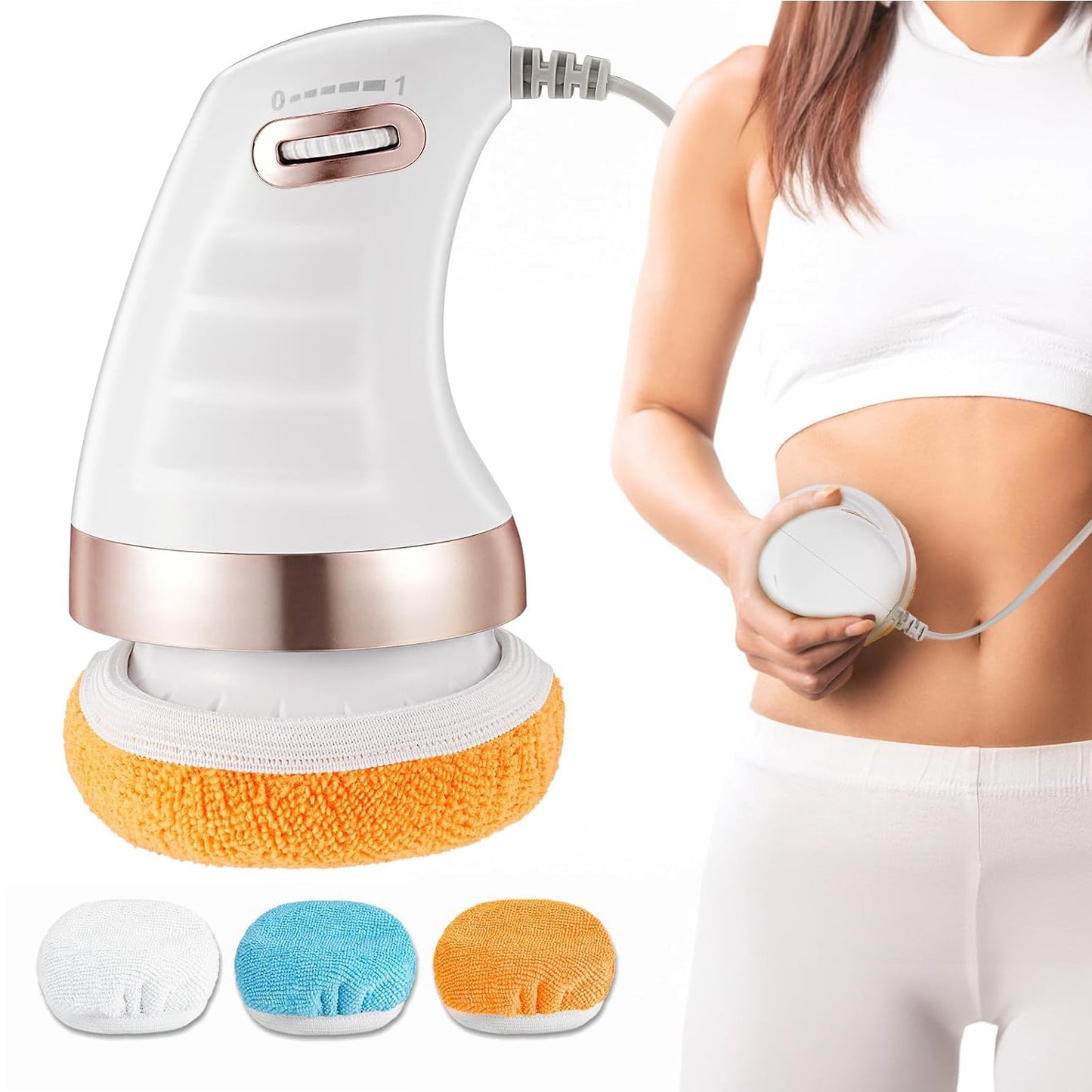 Body Sculpting Massager with 3 Pads, Adjustable Speed, Handheld Electric Massager for Full Body (1 Pc)