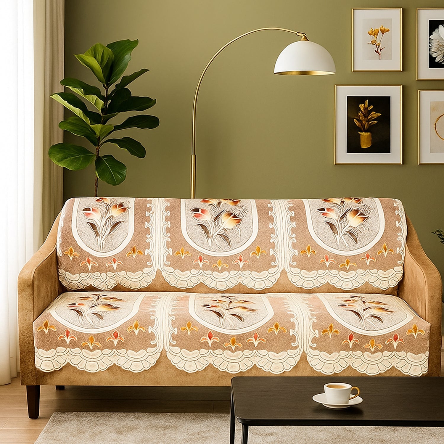 Elegant Sofa Cover Runner