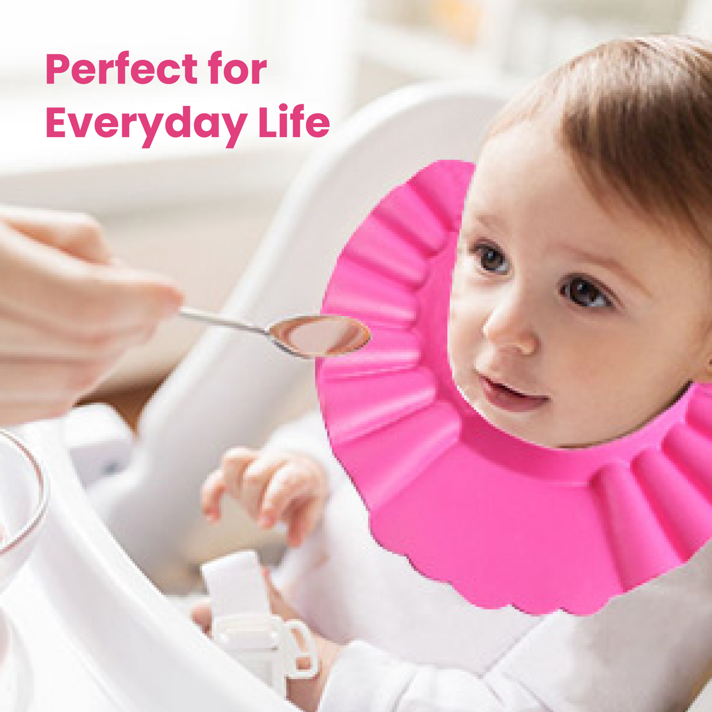 Soft Adjustable Baby Shower Cap – Splash-Proof Eye & Ear Protection for Bath Time