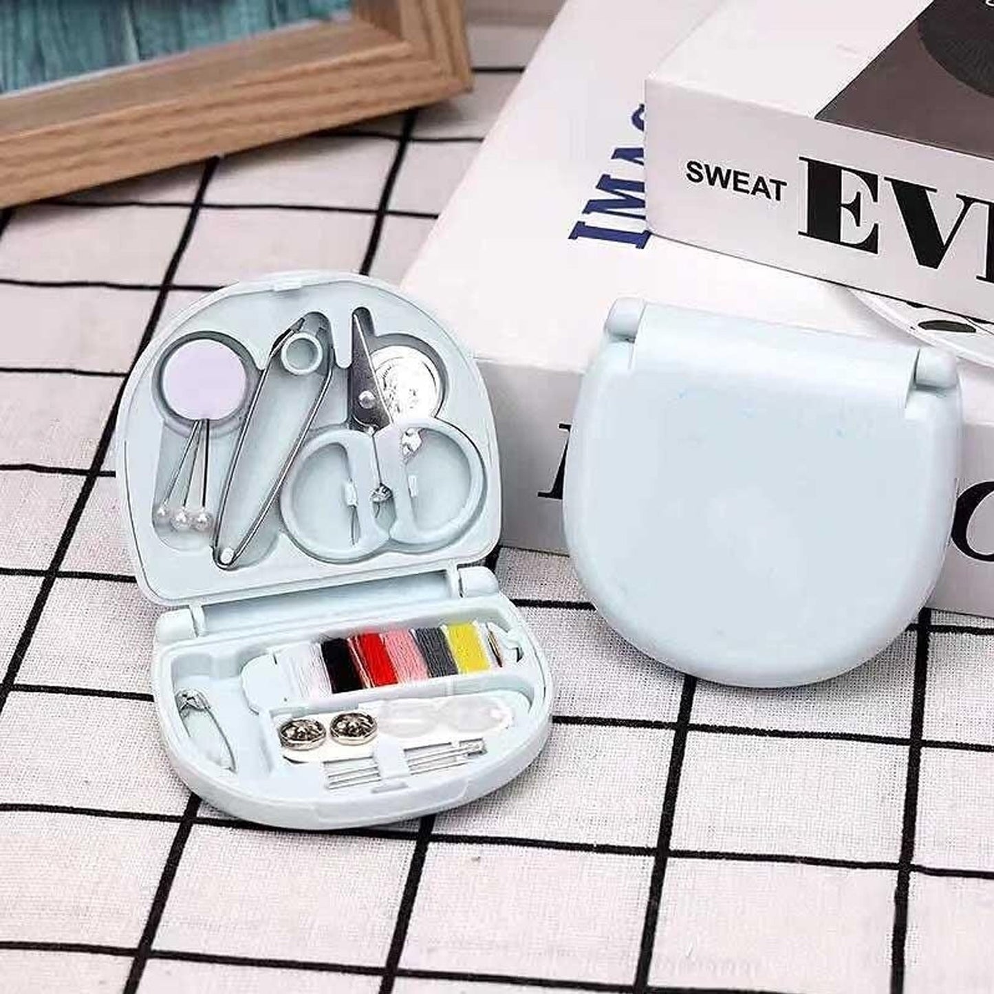 Mini Travel Sewing Kit for Beginners with Threads & Scissors