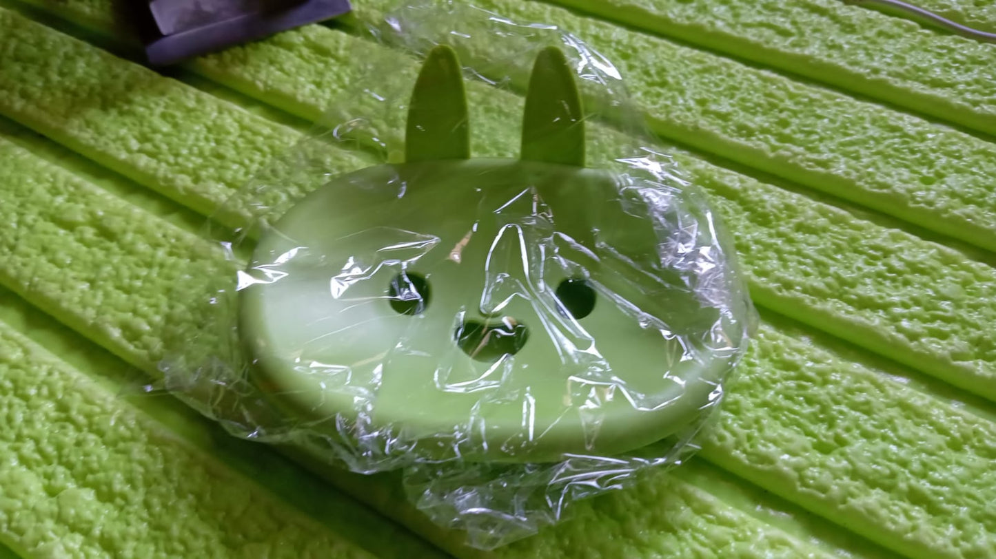 Soap Box Drain soap Box Cute Rabbit Shape Double soap Bowl Box Plastic Rack Storage Rack Bathroom Toilet Storage Box ,Sabudani