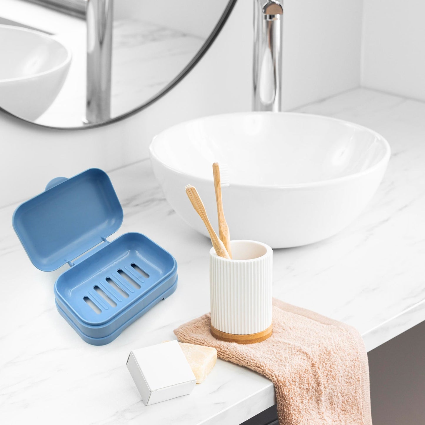 Soap Dish with Drain Soap Holder, Soap Saver Easy Cleaning, Soap Tray for Shower Bathroom Kitchen ,Sabudani (1 Pc)