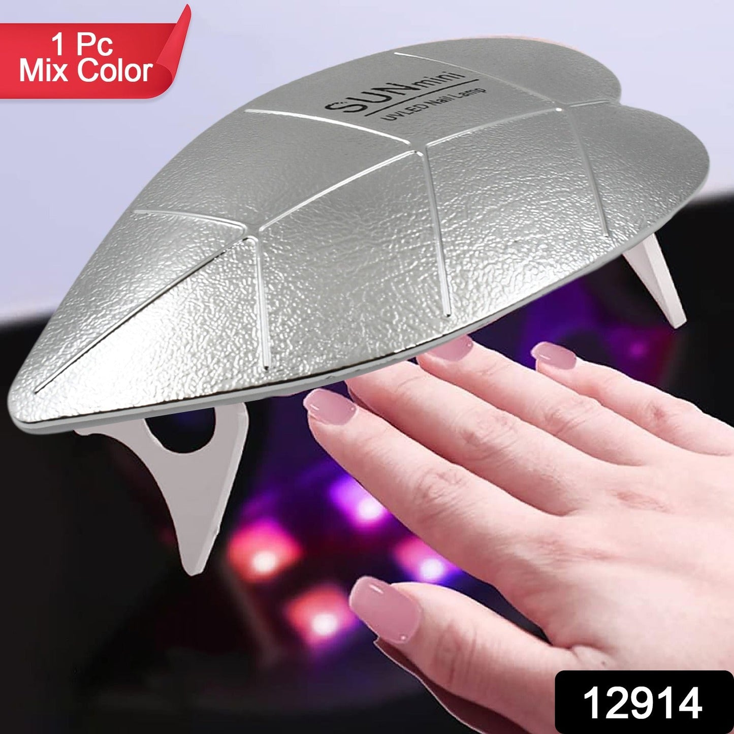 Mini Nail Lamp 6W UV LED Dryer – Compact USB Nail Dryer for Gel Polish, Nail Art, Home & Salon Use (1 Pc)