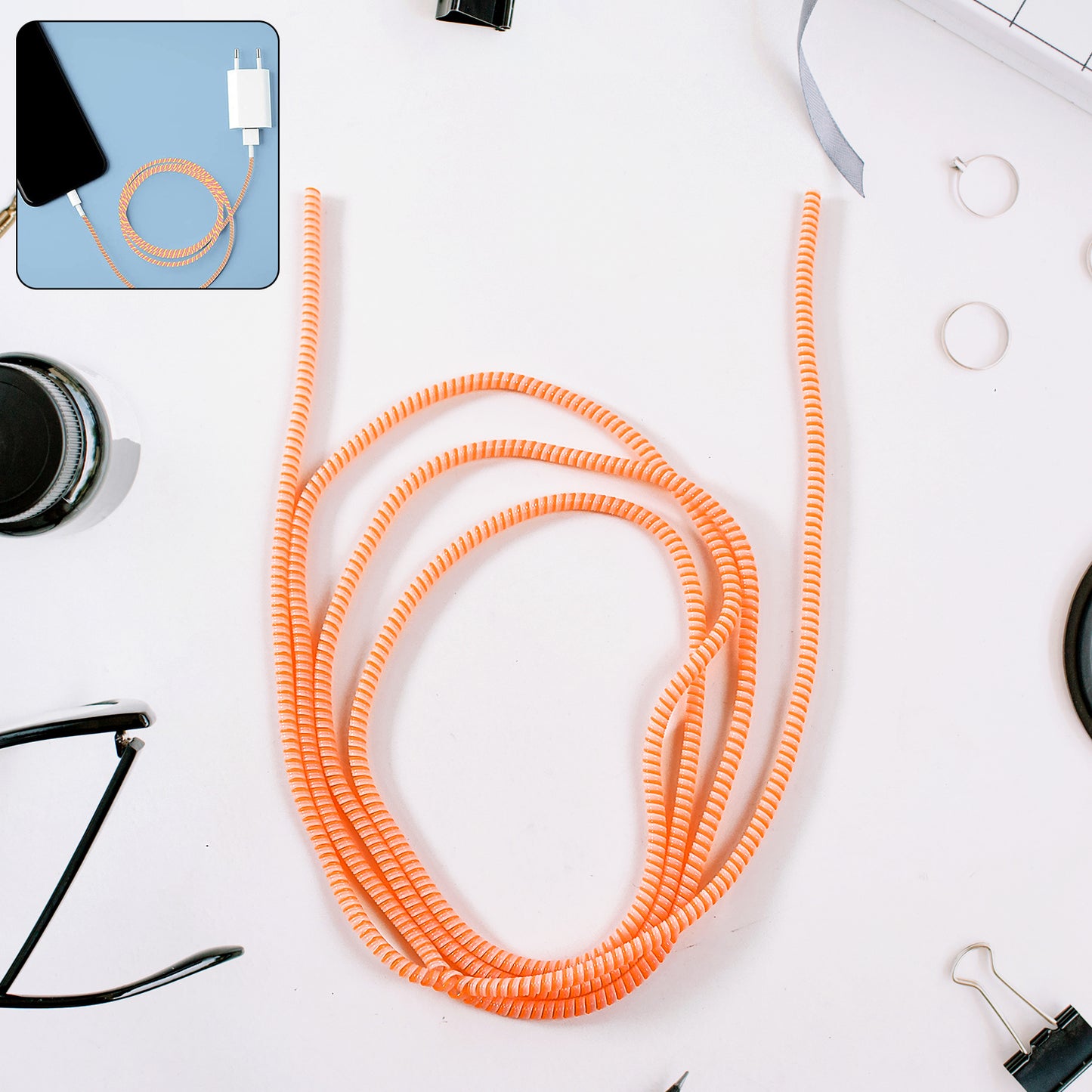 Flexible Spiral Cable Protector Sleeve (1 Pc)