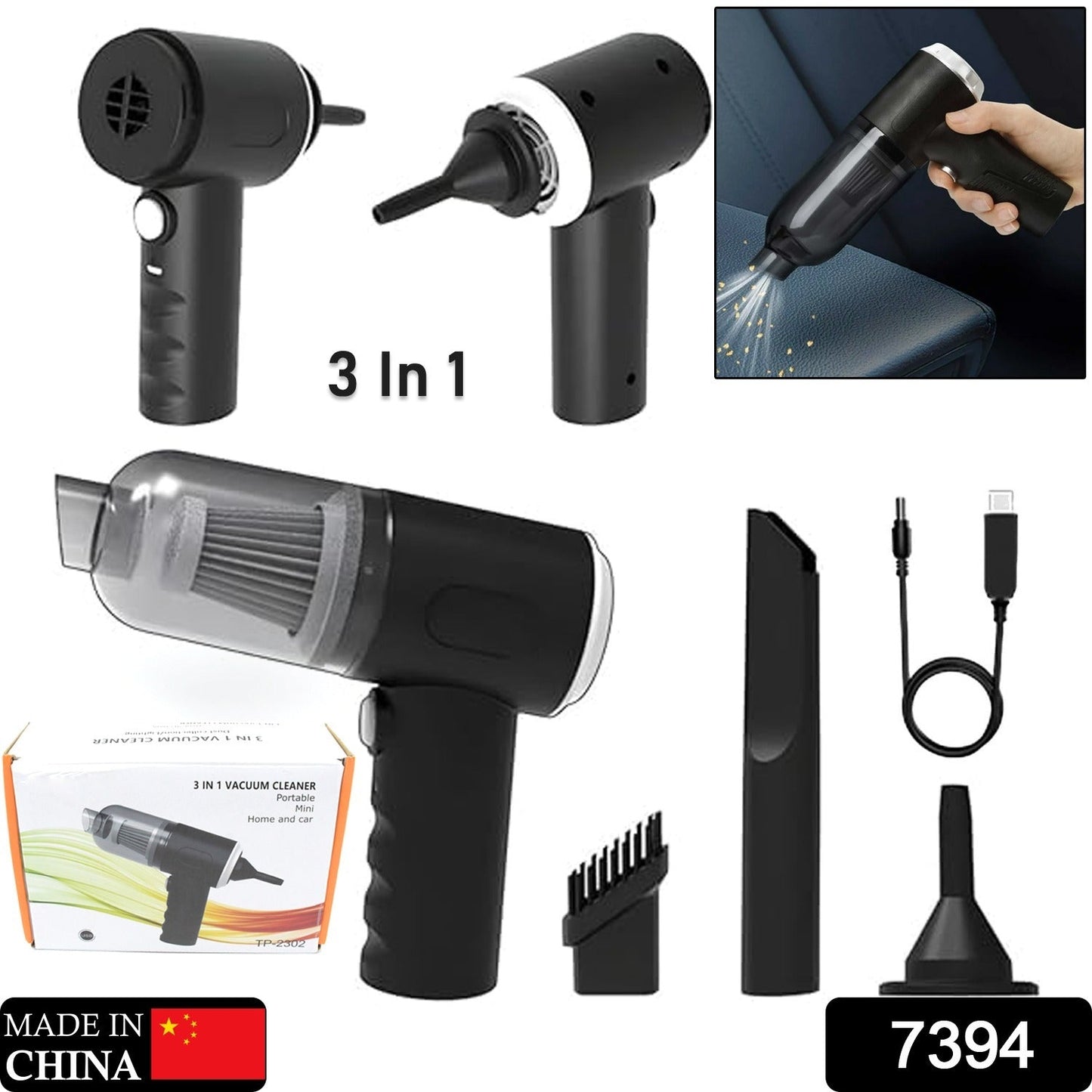 Wireless 3 in 1 Car Vacuum